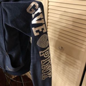 VICTORIA’S SECRET PINK Navy Sweatsuit Top sz XS